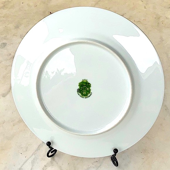 ROSENTHAL-CONTINENTAL SALAD PLATE PEACH WESTERN GERMANY VINTAGE 7 1/2 PORCELAIN - Picture 6 of 7